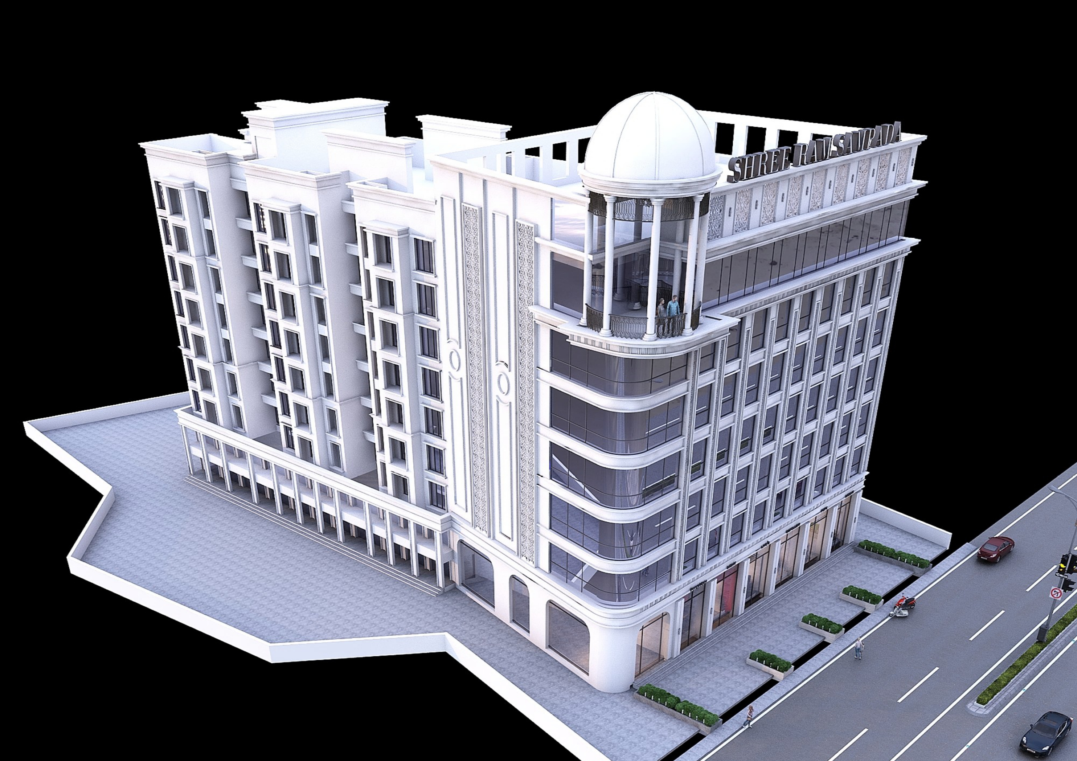 Back view of the Shreeram Sampaada building in Palghar